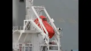 MV Don Juan Free Fall Lifeboat Launching With Davit (Without Free Fall)