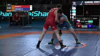 Матч за бронзу, греко-римская борьба - 97 кг: О. Дадак (Чехия) против О. Сырлыбая (Казахстан)