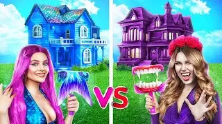 वन कलर्ड हाउस चैलेंज ! मरमेड VS वैम्पायर !