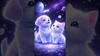 A Small Happy Dream 🌌.  #Shorts#CuteAnimals#DreamWorld#Space#AI