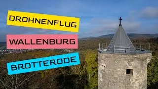 Drohnenflug an der Burg Wallenburg in Brotterode-Trusetal