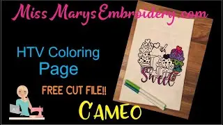 How to create a HTV Coloring Page [Free Cut File]