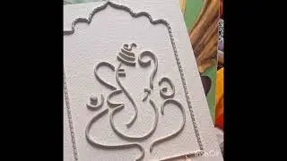 Ganesha Lippan Art 🙏#canvaspainting #lippanart #chalkpaint #diycrafts #ganeshapainting #moulditclay 