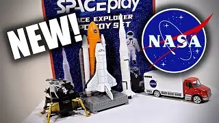 New NASA Space Exploration Toys! Saturn V Rocket, Space Shuttle & Apollo Moon Lander Spaceplay Set!