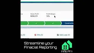 Infill PRO: Real Time Profitability  #construction #realestatetechnology #constructionindustry