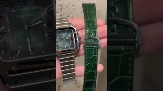 Cartier De Santos Emerald Green 🦖🦖 #watch #luxurywatches #watches #luxury