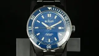 Le Jour Coral Diver 42mm Swiss Automatic Men's Diver Watch Blue Bezel/Blue Dial LJ-CD-002