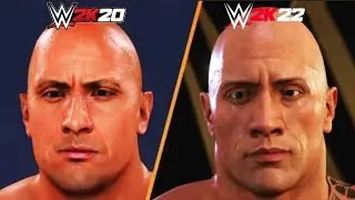 WWE 2K22 vs WWE 2K20 Face Scan Comparisons | PS5 (1080p)