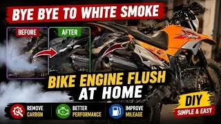 White smoke issue in bike Hero impulse engine flush at home DIY.Hero impulse restoration part -3