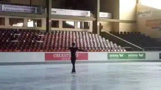 Max Aaron (USA) - LP run through on practice; 2015 Nebelhorn Trophy; Oberstdorf, Germany 25-09-15