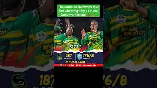 Jamaica Tallawahs takes the win tonight by 11 runs. Good work fellas #CPL23 #SLKvJT #jtvsslk