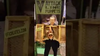 VFX creates rooster in a box prop puppet Transworld 2017