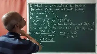 Class 10 COORDINATE GEOMETRY Exercise 7.2 ( Q . 2 ) NCERT textbook.