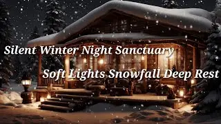 ❄️ Winter Cabin Porch Ambience | Snowy Night, Warm Lights & Deep Sleep Music