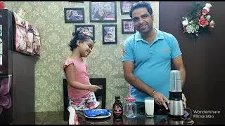 Father's Day - Daughter's Day Activity | Oreo Milkshake | Easy Making of Milkshake with Icecream |