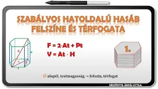 SZABÁLYOS HATOLDALÚ HASÁB FELSZÍNE ÉS TÉRFOGATA (1. TÍPUS)