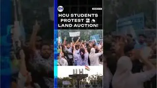 Students protest on HCU land deforestation #hcubiodiversity #deforestation
