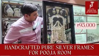 Pure 999 Silver God & Goddess Frames for Pooja Room | Fully Custom Wooden Frames | Prakash Jewellers