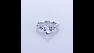 0.37CT Diamond Split Shank Gabriel & Co Setting In 14K White Gold 11207
