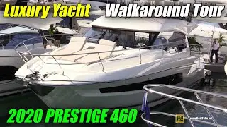2020 Prestige 460 Motor Yacht - Walkaround Tour - 2020 Miami Yacht Show