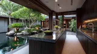 Luxury Open Plan Kitchen Inspired by IKEA Platinum Kitchen Line with Seamless Garden