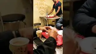 Art of eating Pani puri at Deccan house ,Riyadh - Saudi Arabia