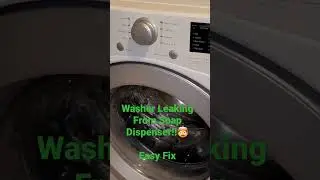 Washer Soap Dispense Leak #appliances #frontloader #fix #leak #headache #nocost #simple #washer