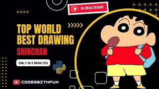 top world 🌎 best Drawing in 5 min ⏳| shinchan cartoon || CodesWithFun