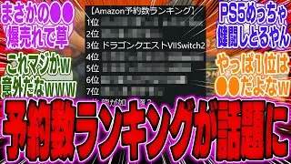 現在のAmazon、ゲームソフト予約数ランキングが公開！予想外の順位に驚きの声続出【Switch2】【bgm】【反応】【体験版】【リメイク】【ドラクエ7】【ぽこあポケモン】【リイマジンド】【バイオ】