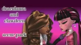 draculaura x clawdeen scene pack |monster high scene pack|