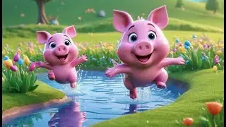 Jump in the Puddle with Piggy Lou | Fun Splashy Rhyme for Kids | Nursery Rhymes in English