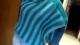 Asymmetrical Heart Stitch Poncho Loom Knitting