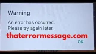 An error has occurred (FirstBank Nigeria)