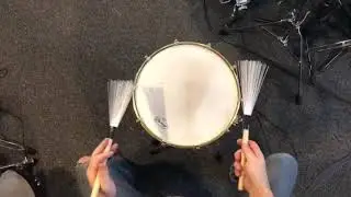 One minute Snare Drum Brush technique lesson with Jim Riley