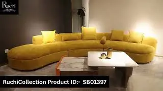 Modular Sectional Sofa With Fabric Upholstery | RuchiCollection Product ID -SB01397