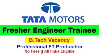 Tata Motors Engineering Job | Tata Motors Recruitment 2022 Freshers | BTech Vacancy #jobs2022