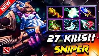27 Kills SNIPER DOTA 2 Gameplay | Dota 2 SNIPER Gameplay | Sniper Carry Build Pro Gameplay 7.39