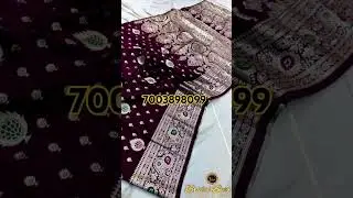 SATIN BENSRASHI DUEL TONE SOFT & BUTTERY QUALITY**SOFT SILK SAREE WITH MINA WORK  *Blouse*Rate1160+$