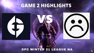 EVIL GENIUSES vs SAD BOYS ( GAME 2 HIGHLIGHTS ) DPC Winter 21 League NA