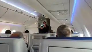 Breeze Airways safety talk before take off