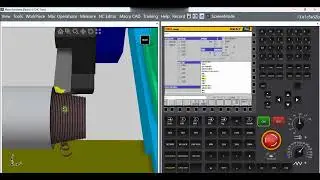 CNC Simulator Tapper Turn and Threading Operation in Fanuc Oi Compatible Lathe Machining Simulation