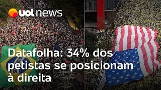 Datafolha: 34% dos petistas se posicionam à direita, e 14% dos bolsonaristas, à esquerda