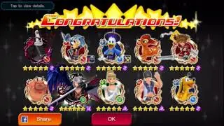 Three pulls for the hd namine 2 mercy banner on kingdom hearts union x[cross]