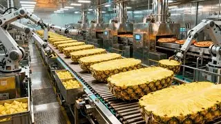 See How Millions of Pineapples Are Processed Daily for Pizza (Thw whole processing)