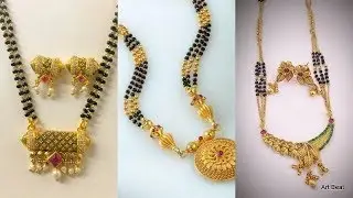 Latest Gold Mangalsutra Designs - Beautiful Mangalsutra Design With Black Beads