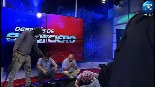 PANDILLEROS TOMAN EN VIVO TELEVISORA Y TOMAN REHENES EN ECUADOR