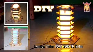 DIY || Cara Membuat Lampu Tidur Keren || Stik Es Krim