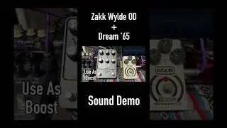 Zakk Wylde Overdrive + Dream '65 Use as boost Sound Demo #shorts