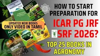Top 25 books for Agronomy preparation for ICAR PG, JRF, SRF | How to start preparation for ICAR 2026