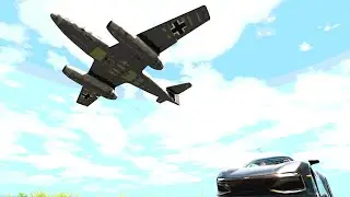 The Crash Hard Dummy races the Me262